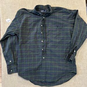 Ralph Lauren Green and Blue Plaid Shirt